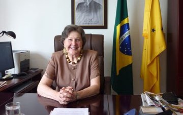Staatspräsident empfängt die brasilianische Botschafterin bei ihrem Abschiedstreffen